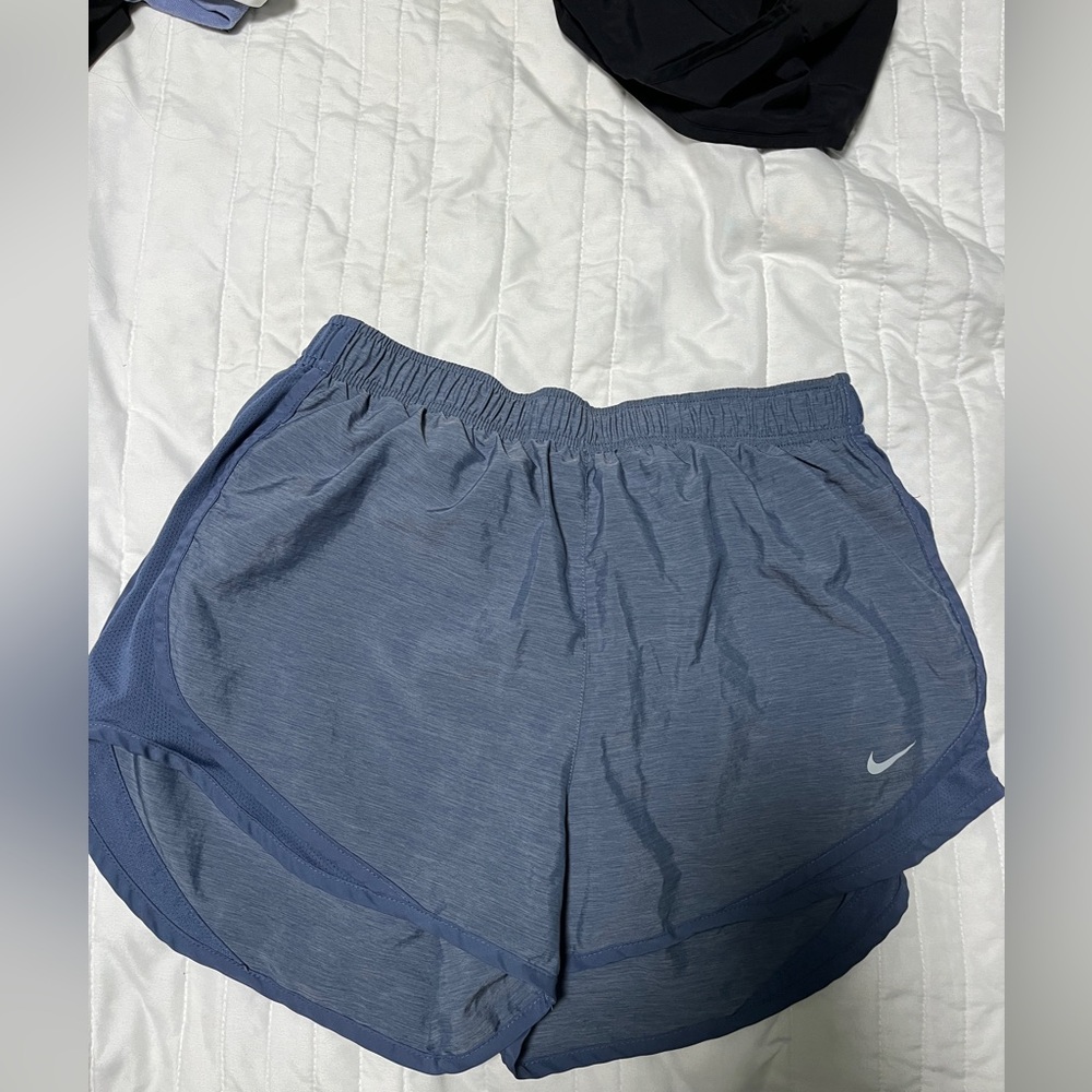 DARK GREY/ BLUE NIKE DRY FIT SHORTS